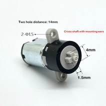 미니 M10 유성 기어 모터 크로스 샤프트 플라스틱 기어 DC 1.5V-3V 68RPM 마이크로 기어드 정밀 감속기 전, 한개옵션0