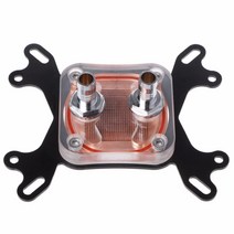 커스텀수냉 pc 쿨러 게이밍 AMD 인텔 PC 워터 쿨링용 50mm 투명 커버 블록 2 색 컴퓨터 CPU 쿨러 1 세트, 02 BK