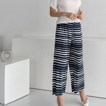 [다잇템] 여자 단가라 줄무늬 와이드팬츠 와이드팬츠