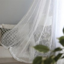 암막커튼 방음천 우드셔터 화이트 레이스 쉬어 침실 꽃 보일 tulle for room