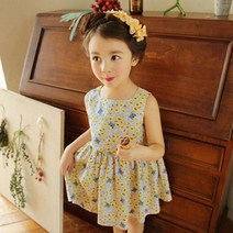 여름 아동복 잔꽃 여아 원피스 중소 면 스커트ERTXIALIANYIQUN060