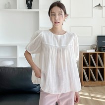 여리핏 셔링 튜닉 블라우스