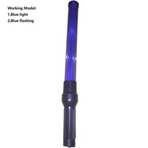 야외 LED 교통 안전 신호 경고 깜박이 지팡이 54CM x 배턴 경찰 Ref 명령 도구, 02 파란