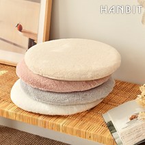 [한빛카페트] 에코퍼 래빗 메모리폼 원형방석 40cm 커버분리형