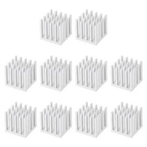 uxcell 방열판 15x15x15mm 알루미늄 라디에이터 MOS IC 칩용 실버 톤 10 개