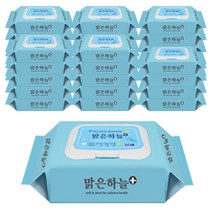 맑은미소 캡형 맑은하늘플러스 물티슈 아기 80매X30팩 학교준비물 7W8A129D, 1개, 1개