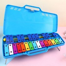 25 노트 비브라폰 실로폰 글로켄슈필 블랙 블루 레드 타악기 케이스 포함 GP136, blue