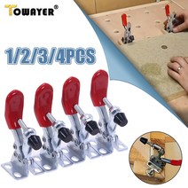 목공용 클램프 1/2/4Pcs GH-201 수평 토글 퀵 릴리스 세트 27KG 수직 핸드, 04 4PCS