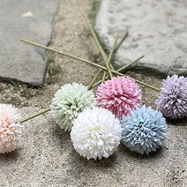 인테리어장식 퐁퐁플라워(6color) 데코조화, 피치