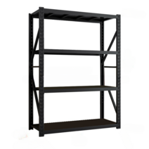 헬스 복싱 소품 정리 선반 앵글 조립식 짐볼 바운스볼, 길이200x폭60x높이200 검정4단