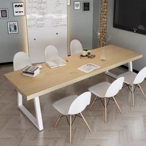 책상 겸 테이블 미술학원 공부방 사무실 회의 데스크 원목 회의테이블, B. 200x 80x 75