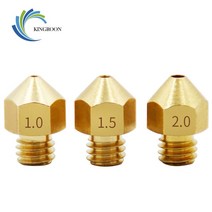 3D 프린터 M6 구리 노즐 1.0mm 1.5mm 2.0mm 더 큰 직경 노즐 1.75mm 3mm 필라멘트 큰 구멍 황동 노즐 3D 프린터 부품 소모품 호환, 2.0mm 3.0mm