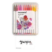 모나미 프러스 수성펜 3000 24종 + 캘리그라피 패드 60p 세트, 혼합, 5세트