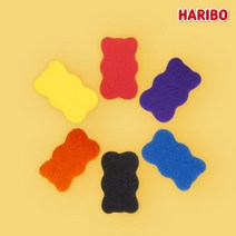 하리보 다용도 주방 우레탄 부직포 캐릭터 수세미 스펀지, 오렌지, 1개, 1개