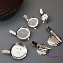 국내제조) 집게핀형 원형 코사지핀/카네이션 브로치/코사지 브로치/원형 브로치/네임핀 만들기/원형 옷핀, 30mm 1개