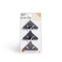 IMOON PS 책 종이 코너 클립 스낵 바인더 클립 책상 보관 선반 사무실 데스크톱 정리 책갈피 3 개 세트, 06 3 PCS Black