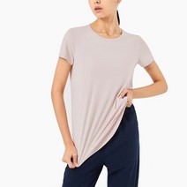 룰루레몬 Lululemon 요가 옷 반팔 여성용 표준 느슨한 고탄성 신속한 건조 스포츠 피트니스 의류