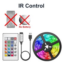 펫드라이룸 USB Led 스트립 조명 5050 RGB LED 테이프 리본 유연한 램프 5V 블루투스 전화 제어 방 TV 백, 02 IR No APP Control_05 25M