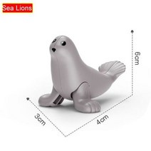 Big Size Animal Building Blocks Compatible Lego Duplo Accessories Figures Block Lion Panda DIY Brick, Sea Lion
