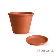데팡스 데로마 이태리토분 바숨 화분+받침세트 인테리어화분 대형화분 거실화분, 화분25cm(꼬또)+깔망