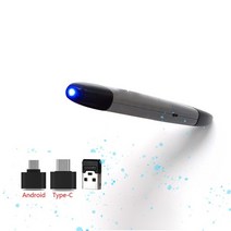 버티컬마우스 레이저 게이밍무선 블루투스 2020 새로운 2.4G 무선 마우스 펜 성격 크리 에이 티브 수직 펜 모양의 스타일러스 배터리 마우스 PC 및 노트북 마우스에 141, 블루 라이트 그레이
