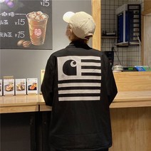 carhartt wip 칼하트 툴링 조수 브랜드 국기 코치 재킷 코트 탑 베이직 클래식 커플