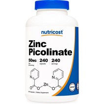 아연 피콜리네이트 50mg 240캡슐 1병, 단품, 단품