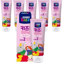 2080 키즈알파크리닉 2단계 저불소 어린이 치약 프루티향, 80g × 6개, 80g