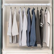 무타공 압축봉 원룸 커튼봉 건조대 옷걸이 못없이 베란다빨래, 벤타샵2호 70-128cm