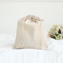 디더스트백 08 무지 삼베 면 주머니 50장, 화이트 6호_17X23(50장)