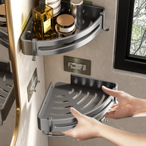 모드시 화장실 코너 선반 부착형, 2개입