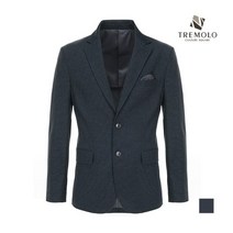 인디안 TREMOLO 멜란지 스트라이프 싱글 투버튼 자켓__TRNFAWY1111