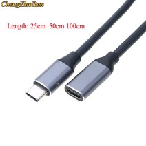 USB C 연장 케이블 유형 Xiaomi/Huawei/Samsung 3.1 여성 증량제 남성, 한개옵션1, 02 50cm