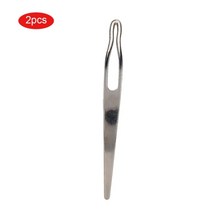 크리닉패드 남자 옆머리 누르기 다운펌 호일워크 다운핏 샴푸대 목받침 2pcs 합금 향취 연동 바늘 머리 크로 셰 뜨개질 후크 바늘 브레이드 유지 보수 잠금 sisterlock, 2개 실버