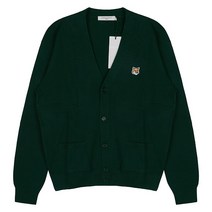 [메종키츠네] 22FW JM00505KT1036 P370 폭스 헤드 클래식 가디건 딥그린