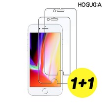 호구다 아이폰 휴대폰 액정 강화유리 필름 1+1, 2매