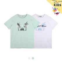 [NIXKIDS](유니)오가닉 야자수 티셔츠(FKOMCTR783P)