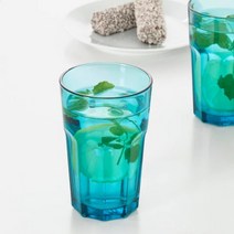 이케아 홈 카페 유리 컵 유리 잔, 3.포칼 유리컵 블루