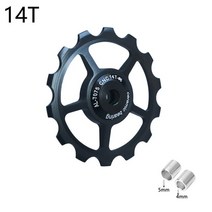 11-17T 휠 MTB 세라믹 베어링 자키 풀리 도로 자전거 뒷 변속기 가이드 휠 방수 밀폐형 스틸 베어링, CHINA, Black14T