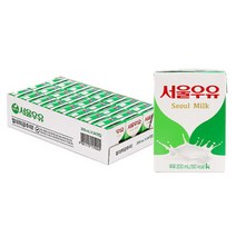 서울우유 멸균우유 흰우유 200mlx24개, 200ml, 24개