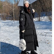 겨울 여자롱패딩 여성 따뜻한 하이넥 롱패딩 롱 후드 코트