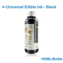 Epson 프린터 용 Canon 식용 잉크 식품 케이크 커피 초콜릿 안전 첨가제 머신, CHINA, 100ML Black