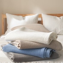 파스텔 여름 면리플 피그먼트 줄패드 퀸(Q)/슈퍼싱글(SS), 그레이