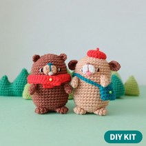 [바이브리 DIY KIT] 저스틴 비버 & 스눕 독 코바늘 인형 패키지, 1개