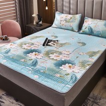 MBH 태국 로얄 라텍스 매트 3 조각 매트리스 공장 아이스 실크 소프트 매트 3 조각 세척 가능 쿨매트 여름매트 냉감패드 침대쿨매트, 매 남 컬러