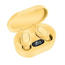 E7s TWS 블루투스 이어폰 무선 인이어 스테레오 소음 감소 스포츠 (마이크 포함), YELLOW