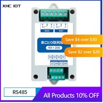 라우터 모뎀 네트워크카드 4DI 2DO Modbus RTU 산업용 등급 직렬 포트 IO 네트워킹 모듈 MA01AXCX4020RS485 RS485 데이터 수집 및 모니터링