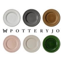 포터리조 다리아 스톤 웨어 원형 플레이트 6컬러 테이블 접시, Clean Grey(클린 그레이), 원형 플레이트 미디움