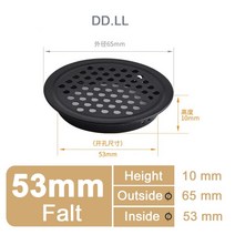 벤츄레이터 10 개 스테인레스 스틸 공기 환기 그릴 커버 블랙 화이트 옷장 캐비닛 메쉬 구멍 플러그 직경 1, 15 Flat Black 10PCS12