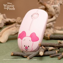 로이체 디즈니 곰돌이푸 피글렛 무소음 무선 마우스